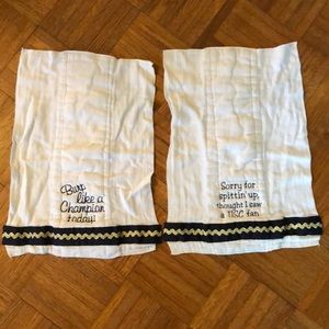 Notre Dame Themed Burp Rags
